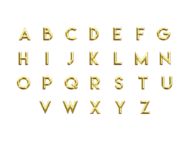 Metallic, Gold Capital Letters, Transparent Background png