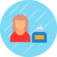 Hair Mask Vector Icon Design