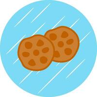 chocolate chip galletas vector icono diseño