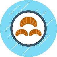 diseño de icono de vector de croissant