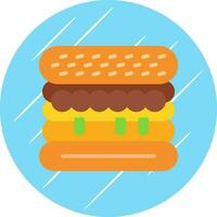 Margherita Sandwich Vector Icon Design