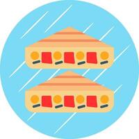 Chicken Quesadilla Vector Icon Design