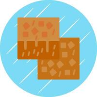 Chocolate Brownies Vector Icon Design