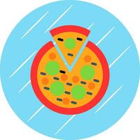 Veggie Pizza Vector Icon Design