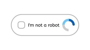 Template for entering captcha I'm not a robot vector