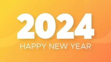 2024 Happy New Year on colorful background vector