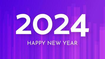 2024 Happy New Year on colorful background vector