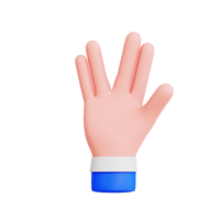 hand- gebaar vol 1 3d icoon png