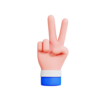mão gesto vol 1 3d ícone png