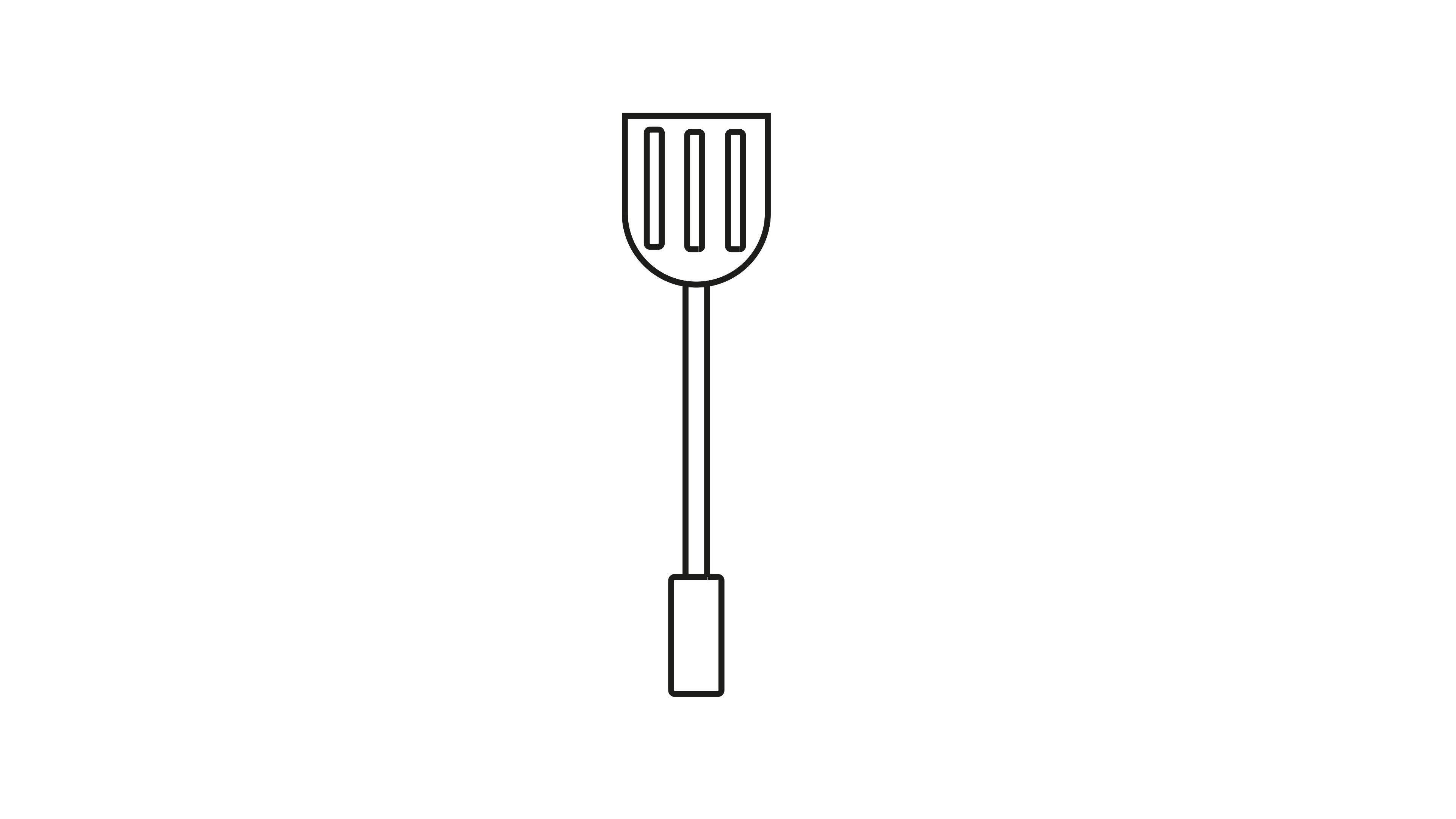 animated video of a sketch forming a spatula 30922140 Stock Video at