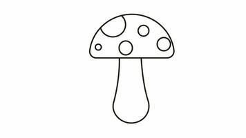 Animation of forming a mushroom sketch video