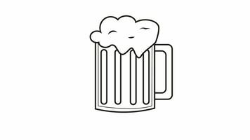 animated video of a sketch forming a glass of beer