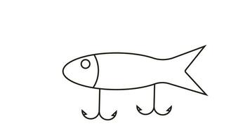 animation forming a fishing lure sketch video