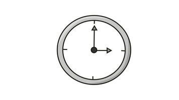 animated video forming a wall clock