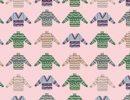 Knitted pullover  vector seamless pattern.