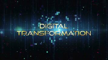 digitaal transformatie abstract filmische titel achtergrond video