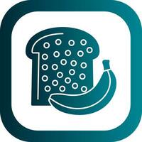 Banana Bread Vector Icon Design