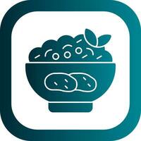 Mashed Potatoes Vector Icon Design