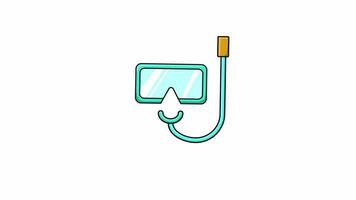 animated video of the shape of a moving snorkel goggles