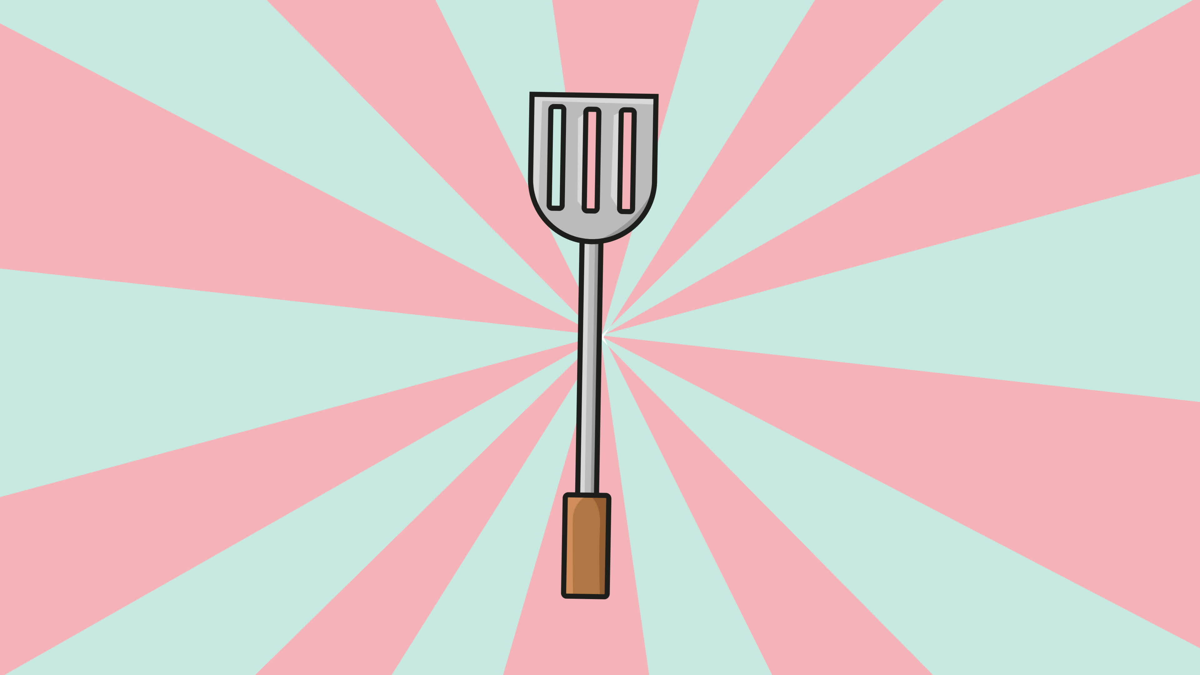 animado vídeo de un espátula con un giratorio antecedentes 30923554