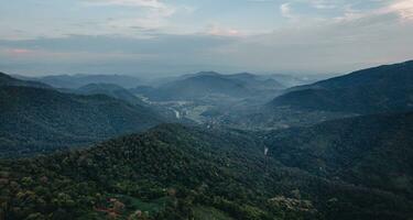 Mountain view from hill country village photo