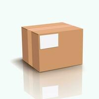 carton box with shadow vector