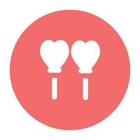 Love and Romance Flat Round Icons vector