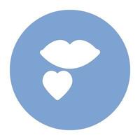 Love and Wedding Flat Round Icon vector