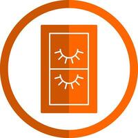False Eyelashes Vector Icon Design