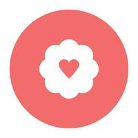 Wedding and Romance Flat Round Icon vector