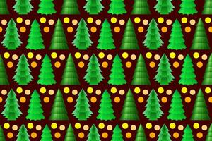 Christmas trees seamless pattern. Endless Christmas pattern with decorative stylized green firs. vector