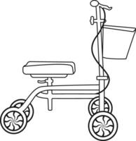 Knee Scooter Vector File