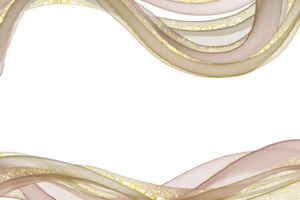 Abstract fluid art background decorated with glittering gold png