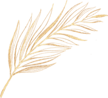 feuille de d'or luxe illustration png