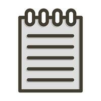 Notepad Vector Thick Line Filled Colors Icon For Personal And Commercial Use.
