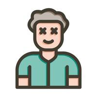 Man Avatar Vector Thick Line Filled Colors Icon For Personal And Commercial Use.