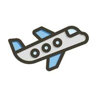 Flights Vector Thick Line Filled Colors Icon For Personal And Commercial Use.