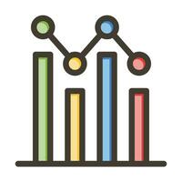 Graph Vector Thick Line Filled Colors Icon For Personal And Commercial Use.