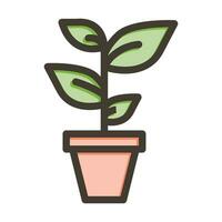 Plant Vector Thick Line Filled Colors Icon For Personal And Commercial Use.