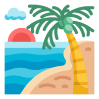design de ícone de praia png