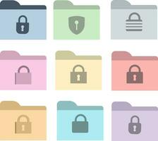 Vector Lock Folder Illustration