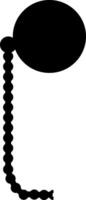 Shape Of Round Monocle On Decorative Chain vector