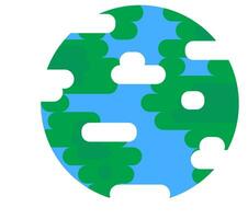 Planet Earth View From Space Flat Icon vector