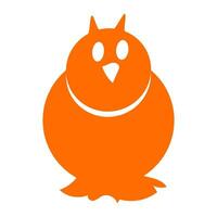 Halloween Flat Orange Magical Owl Icon vector