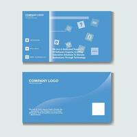 technology Software Developer company Business card design template vector