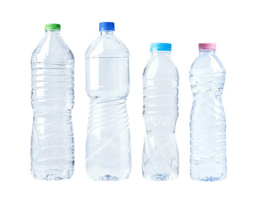 Transparent plastic bottle with fresh water, top view 18960087 Stock Photo  at Vecteezy