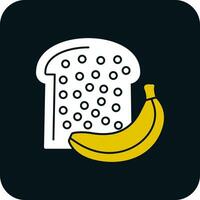 diseño de icono de vector de pan de plátano