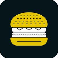 Beef Burger Vector Icon Design