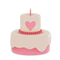 anniversaire gâteau fête élément sur transparent arrière-plan, coloré délicieux desserts . 3d le rendu png