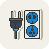 Electric outlet Vector Icon Design